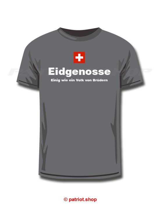 T-Shirt <br><b>CH <br>Eidgenosse <br>Einig wie ein Volk von Brüdern</b> - Image 4
