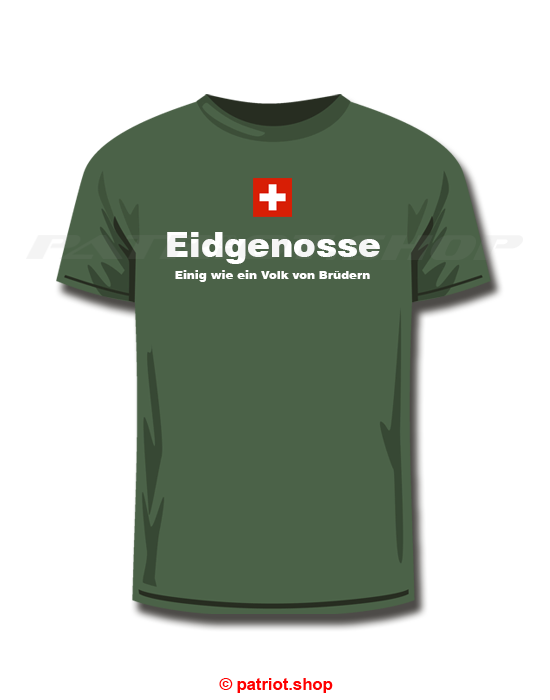T-Shirt <br><b>CH <br>Eidgenosse <br>Einig wie ein Volk von Brüdern</b> - Image 12