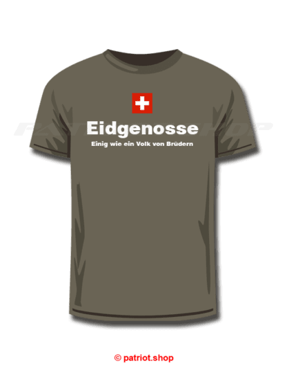 T-Shirt <br><b>CH <br>Eidgenosse <br>Einig wie ein Volk von Brüdern</b> - Image 10