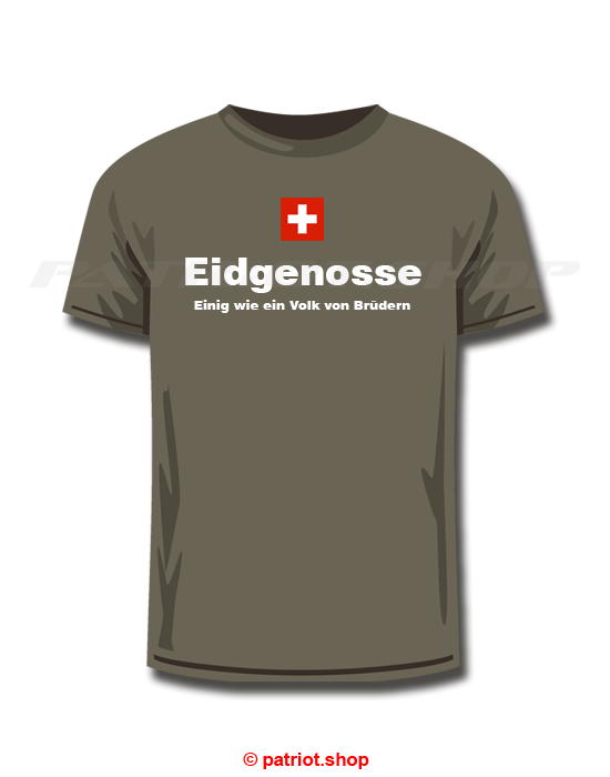 T-Shirt <br><b>CH <br>Eidgenosse <br>Einig wie ein Volk von Brüdern</b> - Image 10