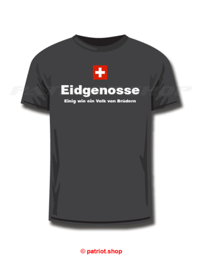 T-Shirt <br><b>CH <br>Eidgenosse <br>Einig wie ein Volk von Brüdern</b> - Image 2