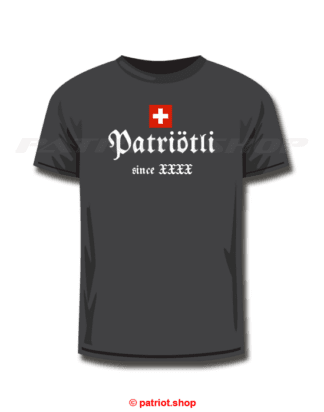 T-Shirt Kinder <br><b>CH <br>Patriötli <br>since Dein Geburtsjahr</b>