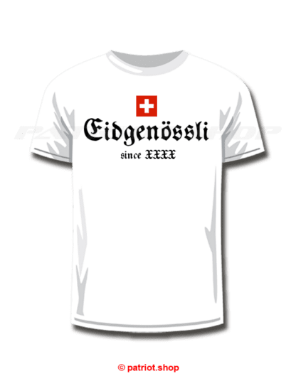 T-Shirt Kinder <br><b>CH <br>Eidgenössli <br>since Dein Geburtsjahr</b> - Image 5