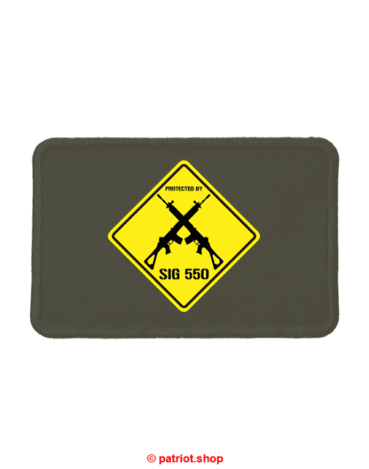 Patch <br><b>PROTECTED BY <br>SIG 550</b>
