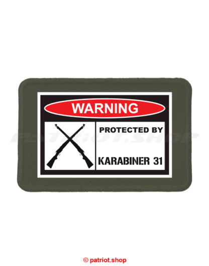 Patch <br><b>WARNING <br>PROTECTED BY <br>KARABINER 31</b> - Image 2