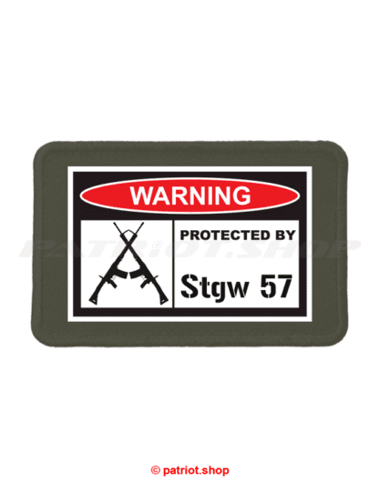 Patch <br><b>WARNING <br>PROTECTED BY <br>Stgw 57</b> - Image 2
