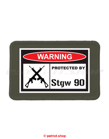 Patch <br><b>WARNING <br>PROTECTED BY <br>Stgw 90</b> - Image 2