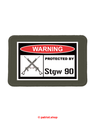 Patch <br><b>WARNING <br>PROTECTED BY <br>Stgw 90 real</b>