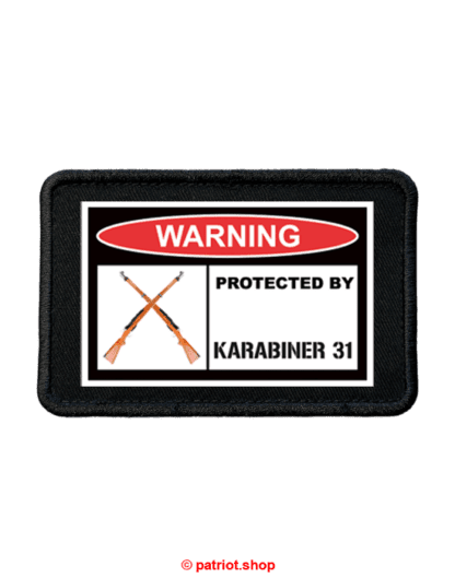 Patch <br><b>WARNING <br>PROTECTED BY <br>KARABINER 31 real</b> - Image 2