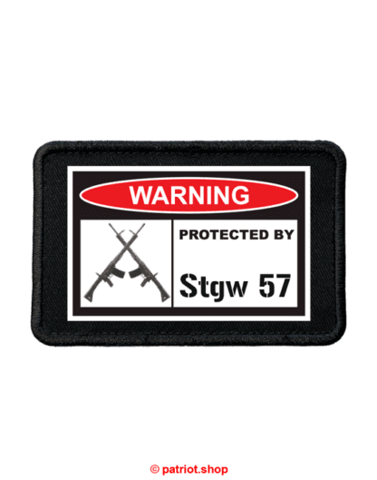 Patch <br><b>WARNING <br>PROTECTED BY <br>Stgw 57 real</b> - Image 2