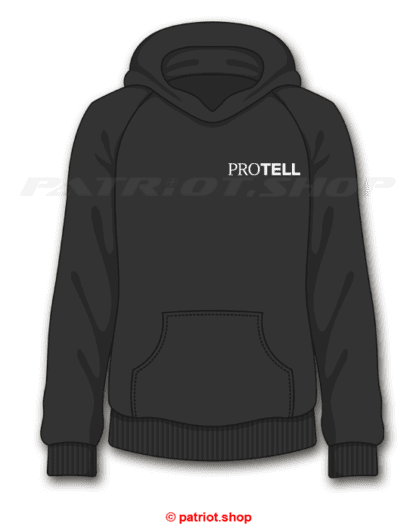 PROTELL <br>Hoodie <br> <b>Logo Schriftzug </b><br>seitlich