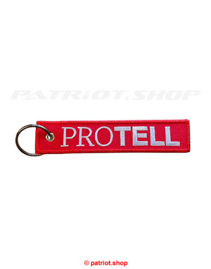 PROTELL Schlüsselanhänger <br><b>Logo Schriftzug </b><br>gestickt