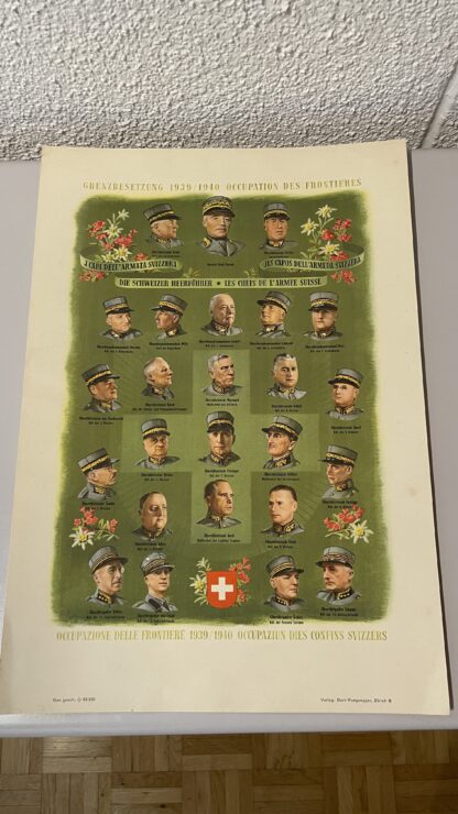 Bild <br><b>Schweizer Heerführer 1939-40, Originaldruck,Top Zustand!</b>