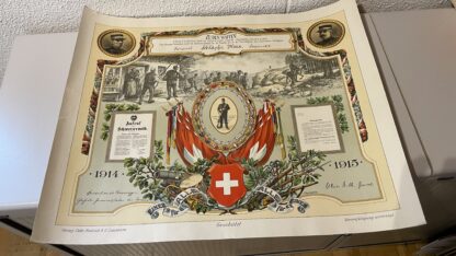 Bild <br><b>Zu den Waffen! Grenzbesetzung 1914/15 - Armeeplakat selten!</b>