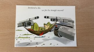 Militär <br><b>Schweizer Armee Militär Postkarte Comic Denked a die</b>