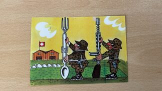 Militär <br><b>Schweizer Armee Militär Postkarte Comic Kochmannschaft</b>