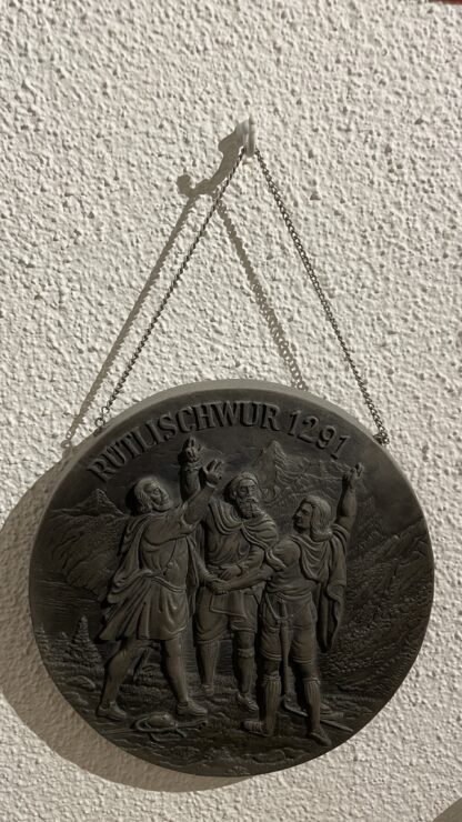 Wandbild <br><b>Rütlischwur Wandbild in Zinn gegossen zum Aufhängen</b> - Image 2