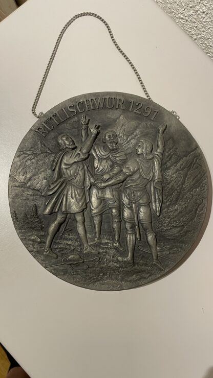 Wandbild <br><b>Rütlischwur Wandbild in Zinn gegossen zum Aufhängen</b> - Image 3