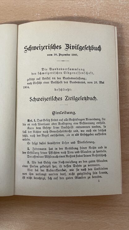 Buch <br><b>Schweizerisches Zivilgesetzbuch von 1907</b> - Image 3