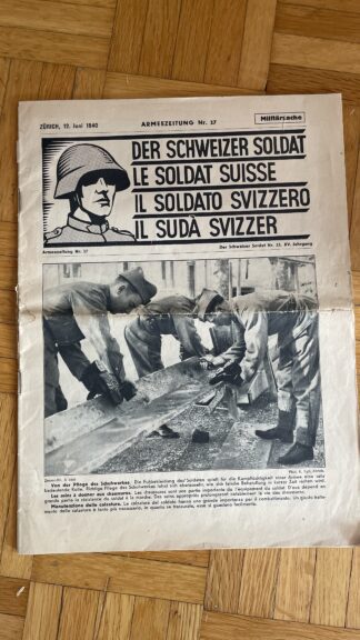 Antik <br><b>Historische Schweizer Armeezeitung Nr. 27 vom 12. Juni 1940</b>