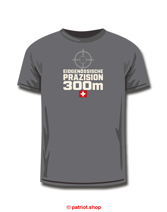 T-Shirt <br><b> EIDGENÖSSISCHE <br> PRÄZISION <br>300m</b> - Image 3
