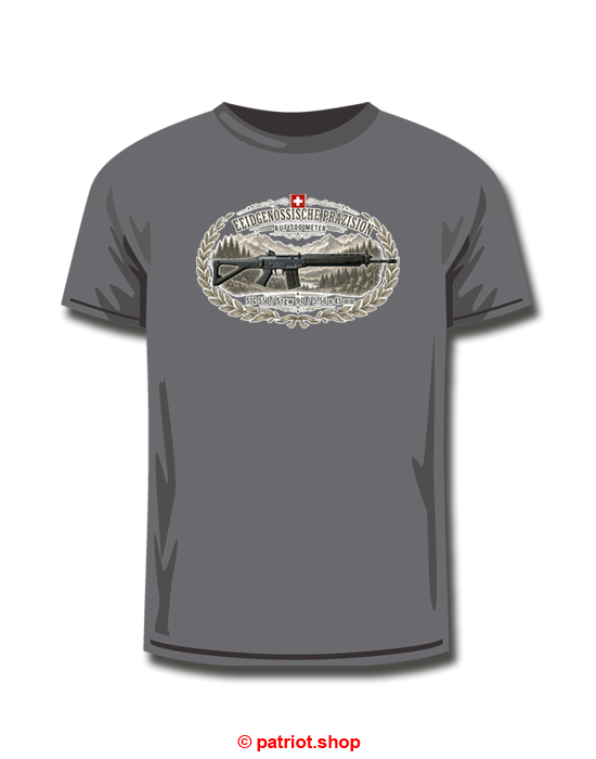 T-Shirt <br><b> EIDGENÖSSISCHE <br> PRÄZISION <br>300m </b><br>SIG 550 - Image 3