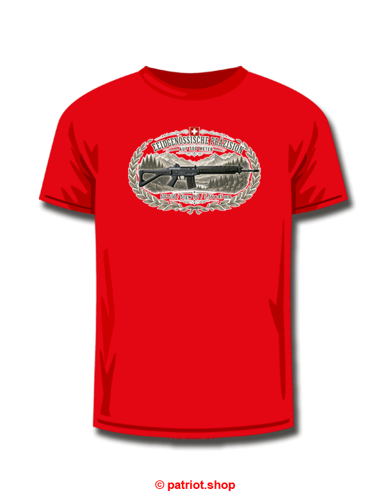 T-Shirt <br><b> EIDGENÖSSISCHE <br> PRÄZISION <br>300m </b><br>SIG 550 - Image 5