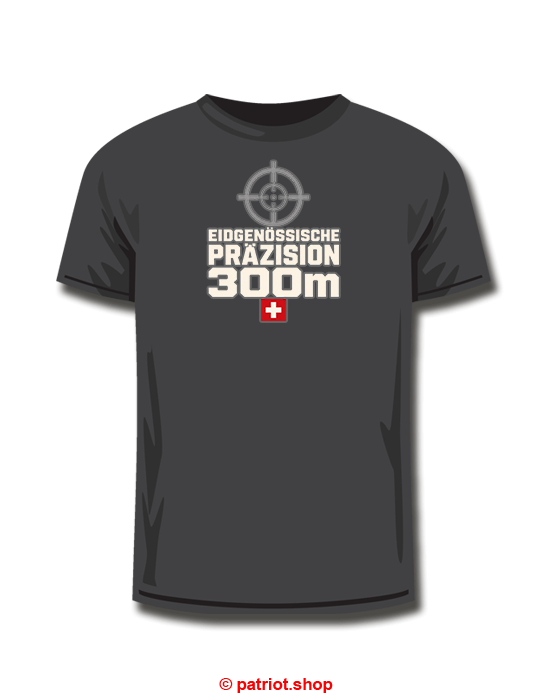 T-Shirt <br><b> EIDGENÖSSISCHE <br> PRÄZISION <br>300m</b> - Image 2