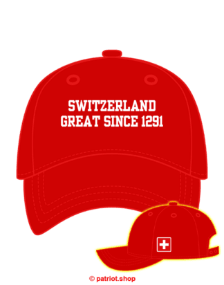 Cap <br><b>SWITZERLAND <br>GREAT SINCE 1291</b><br>Seitendruck <br>CH weisser Rand