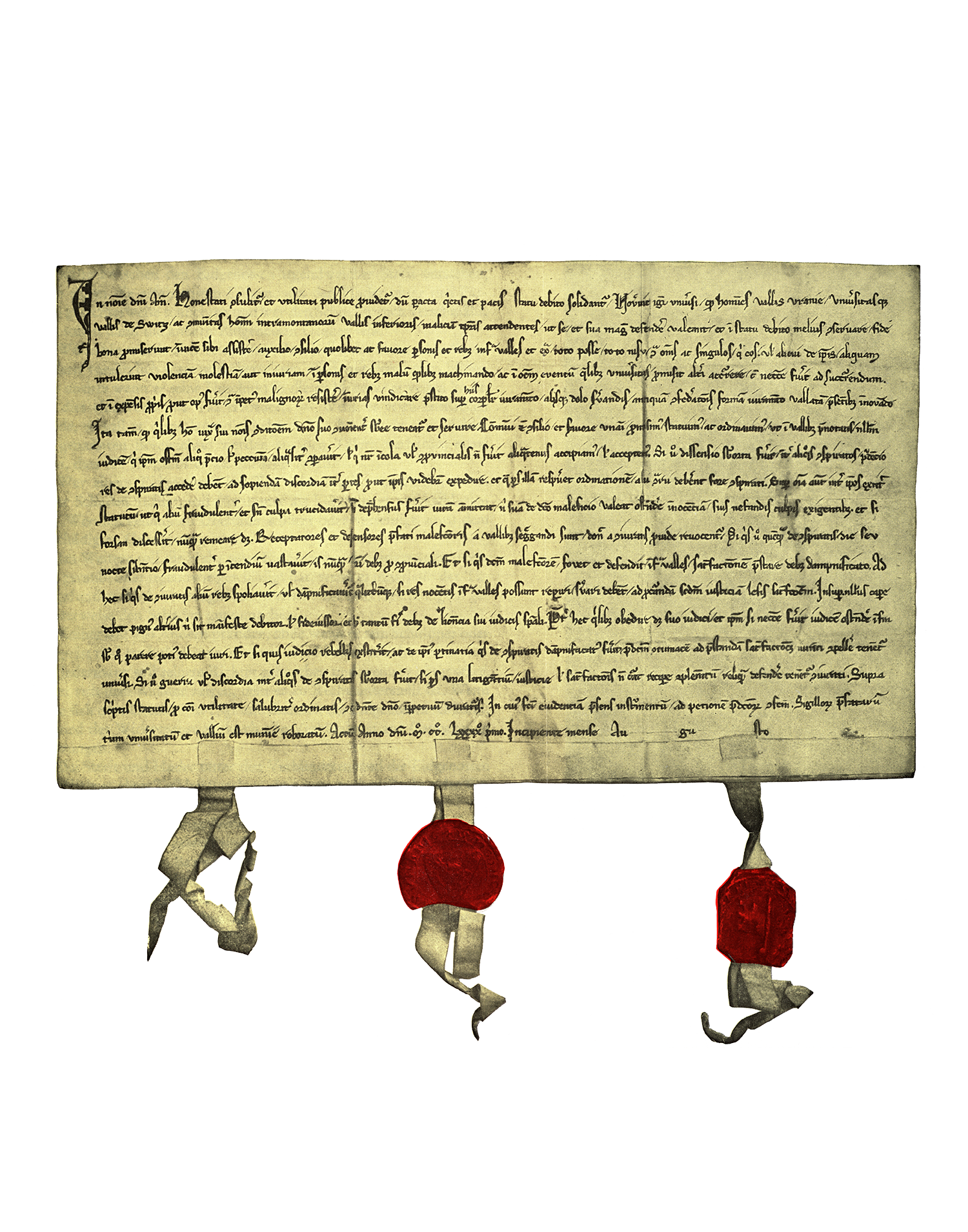 Poster<br><b> Bundesbrief 1291 </b><br>Original, lateinisch