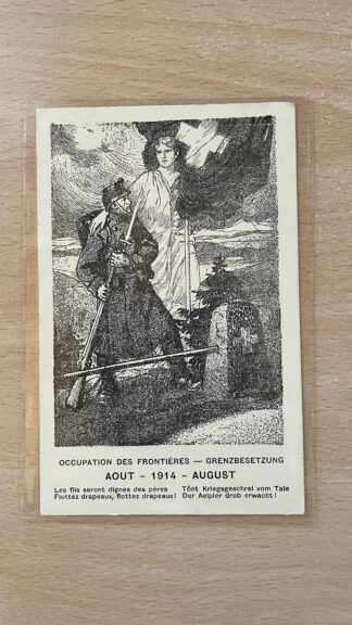 Antik <br><b>Postkarte Grenzbesetzung August 1914</b>