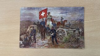 Antik <br><b>Ansichtskarte Helvetia beschützt ihre Söhne</b>