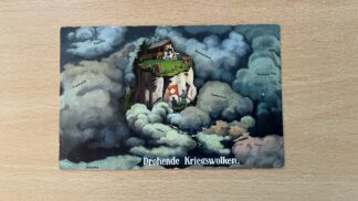 Antik <br><b>Alte Ansichtskarte Drohende Kriegswolken 1916</b>