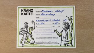 Antik <br><b>Kranzkarte Armbrustschützenverband 1972</b>